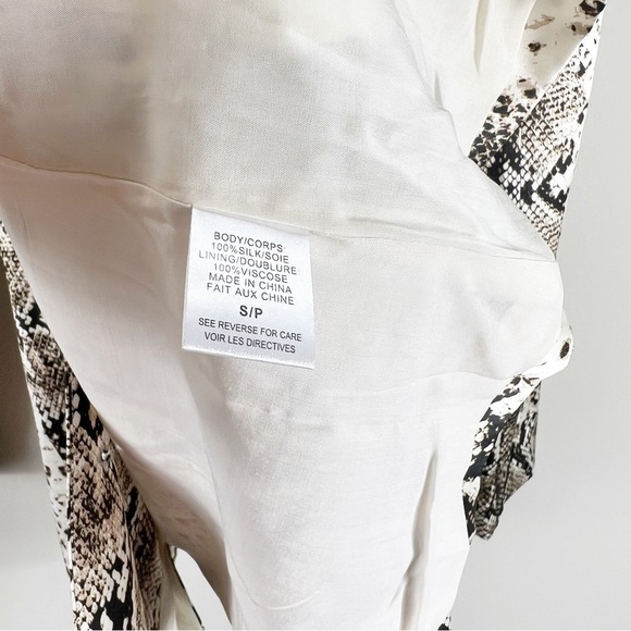 Cami NYC Owen Jacket Blazer Snake Print Silk Size Small S - Picture 6 of 8
